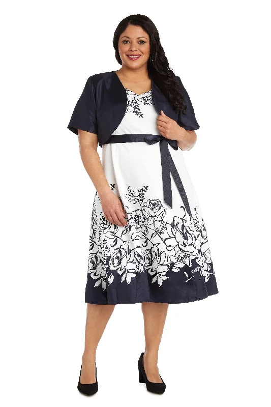 Dramatic Ball Gown R&M Richards 1224W High Low Floral Jacket Dress