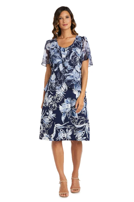 Modest Gown R&M Richards 9376 Mother Of The Bride Short Dress