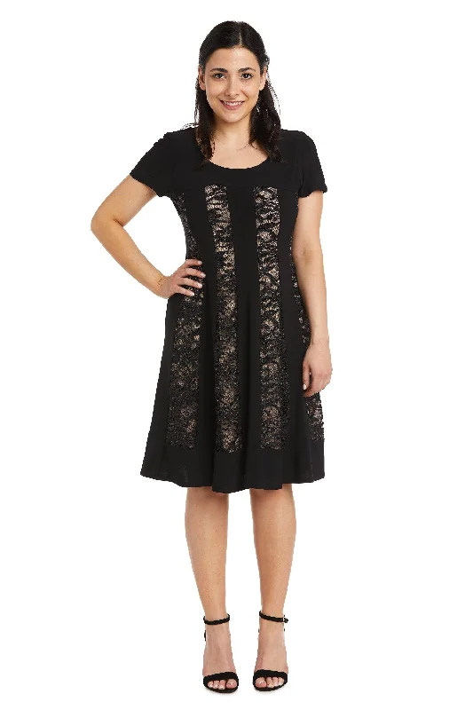 Vintage Gown R&M Richards 7769P Short Glitter Lace Petite Dress