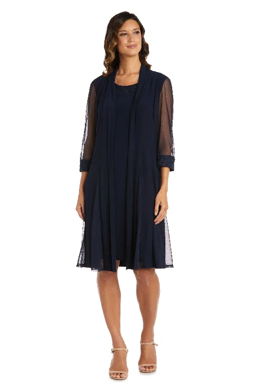 Puffy Sleeve Dress R&M Richards 3221 Short Mother Of The Bride Dress