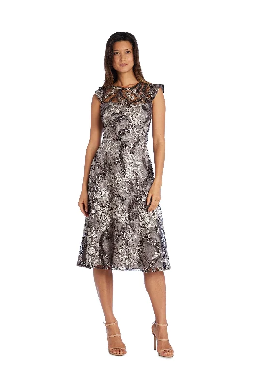 Classic Evening Dress R&M Richards 5524 Short Mother Of The Bride Dress