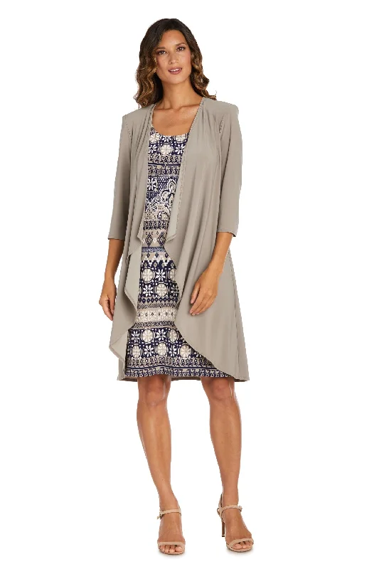 Subtle Shine Dress R&M Richards 9037 Short Mother Of The Bride Dress