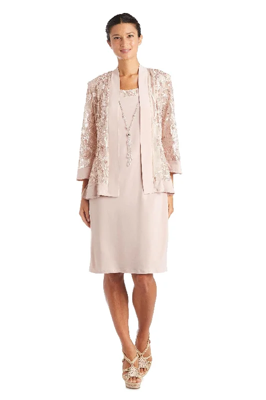 Knee-Length Dress R&M Richards 7077 Short Mother Of The Bride Dress Sale