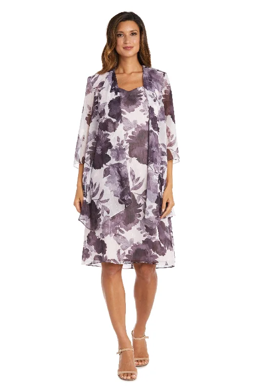 Polka Dot Gown R&M Richards 9388 Short Two Piece Jacket Dress