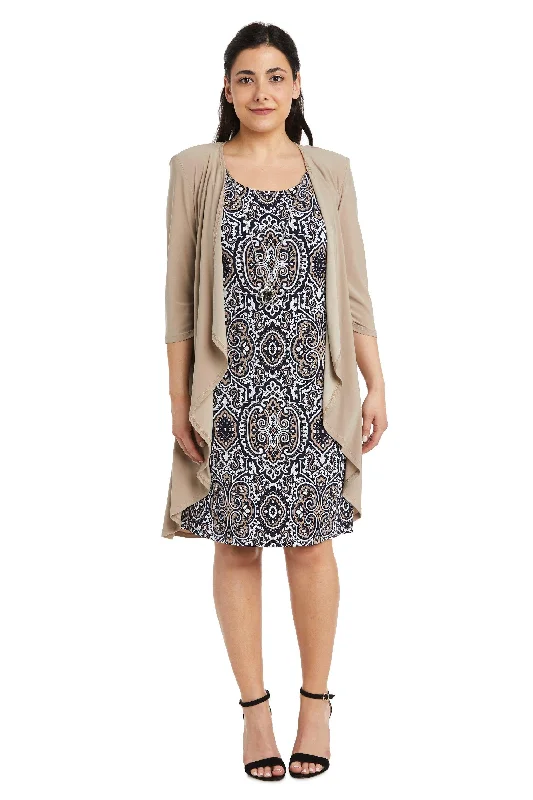 Empire Gown R&M Richards 7877P Short Two Piece Petite Dress