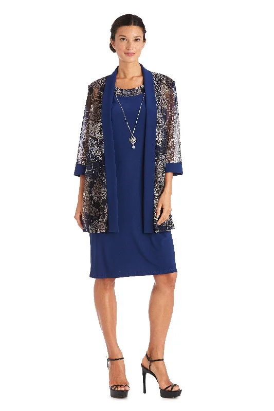 Empire Gown R&M Richards 7373 Short Two Piece Set Jacket Dress