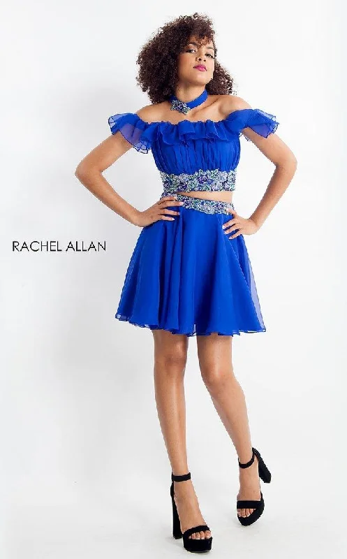 Fancy Evening Dress Rachel Allan Short Two Piece Homecoming Dress 4639