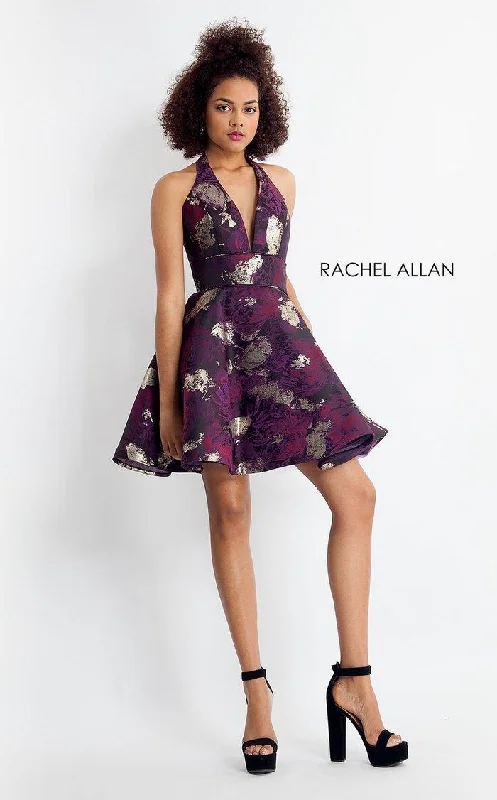 Chic Maxi Dress Rachel Allan Short Halter Homecoming Dress 4695