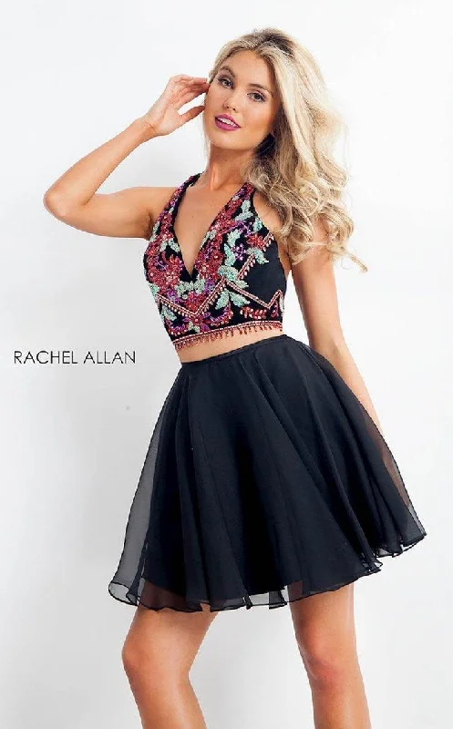 Lace Sleeves Dress Rachel Allan Short Two Piece Homecoming Dress 4656
