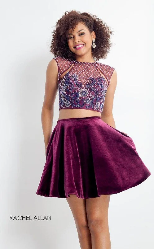 Glamorous Formal Dress Rachel Allan Short Two Piece Homecoming Dress 4658