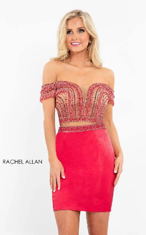 Sheer Panel Dress Rachel Allan Short Two Piece Homecoming Dress 4595