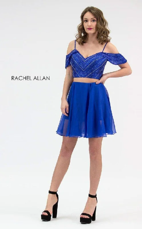 Puffy Sleeve Dress Rachel Allan Short Two Piece Homecoming Dress 4667