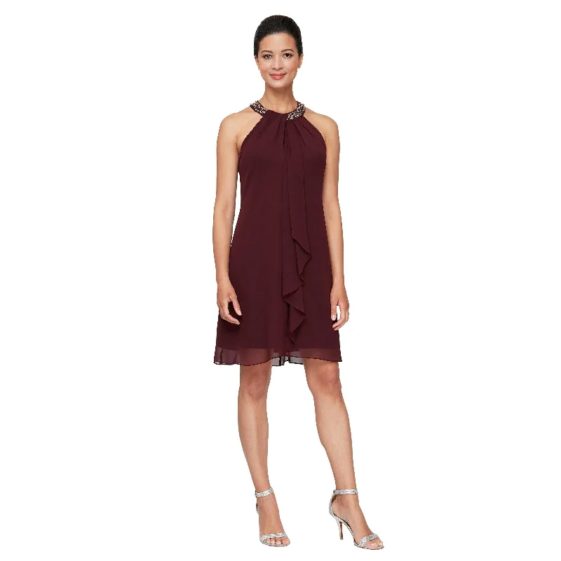Lush Satin Gown SL Fashions 111105 Short Formal Dress