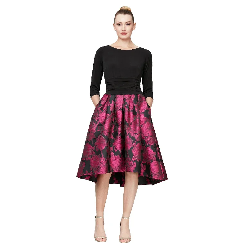 Long Sleeve Dress SL Fashions 9181143 High Low Long Sleeve Dress