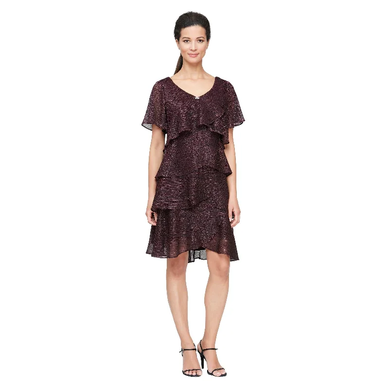 Glamorous Formal Dress SL Fashions 9155124 High Low Ruffle Tired Dress