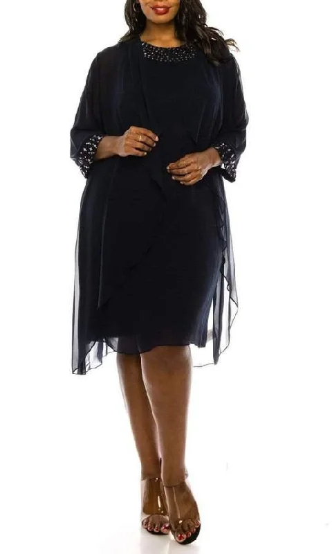 Velvet Evening Dress SL Fashions 9470367 Plus Size Short Jacket Dress