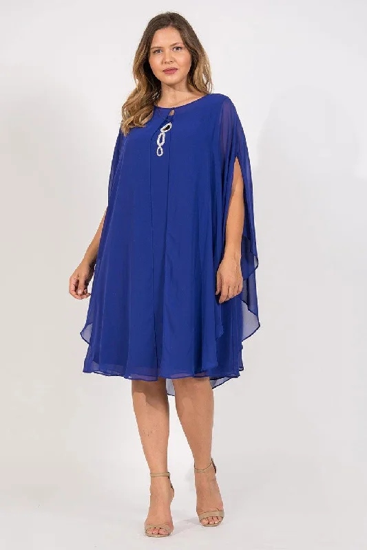 Modest Gown SL Fashions 612806 Short Mother of the Bride Dress