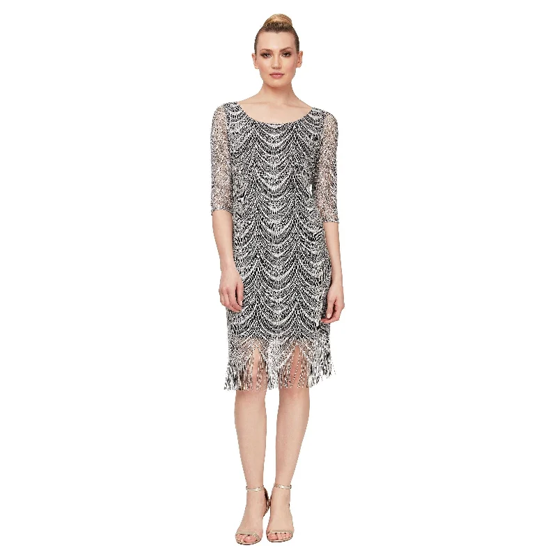 High Neck Dress SL Fashions 9115116 Short Mother of the Bride Dress
