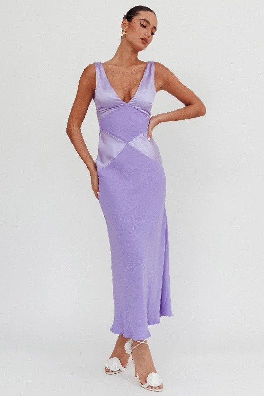 Cocktail Dress Soul Fire V-Neck Maxi Dress Lilac