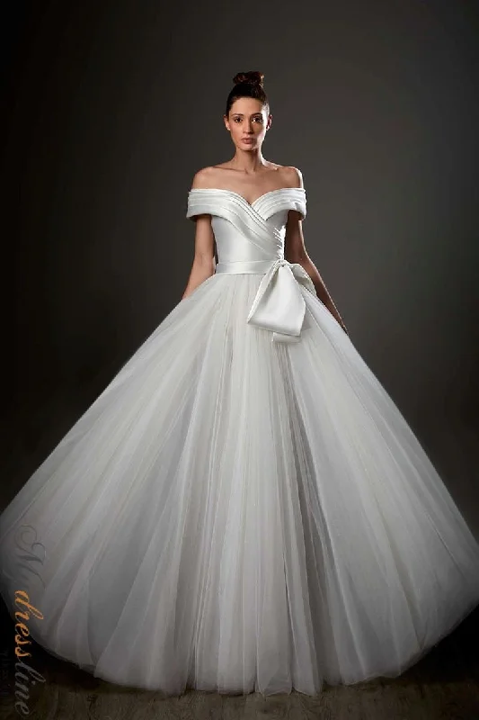 Illusion Neckline Dress Ziad Germanos ZG52